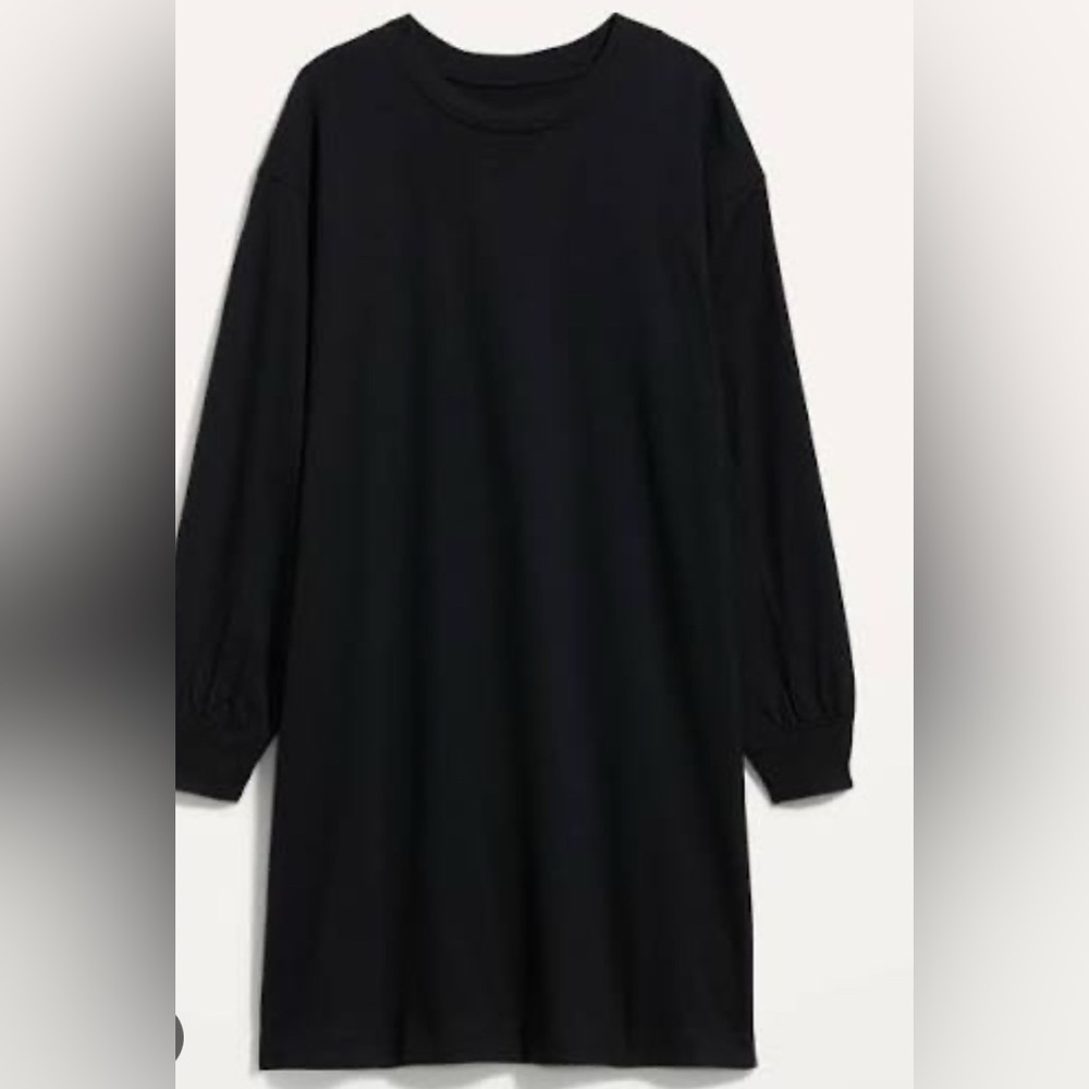 Elegant Black Long Sleeve shift Dress